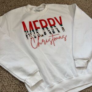 Social House x Gameday Couture Christmas Sweater Women's Small White Cheetah